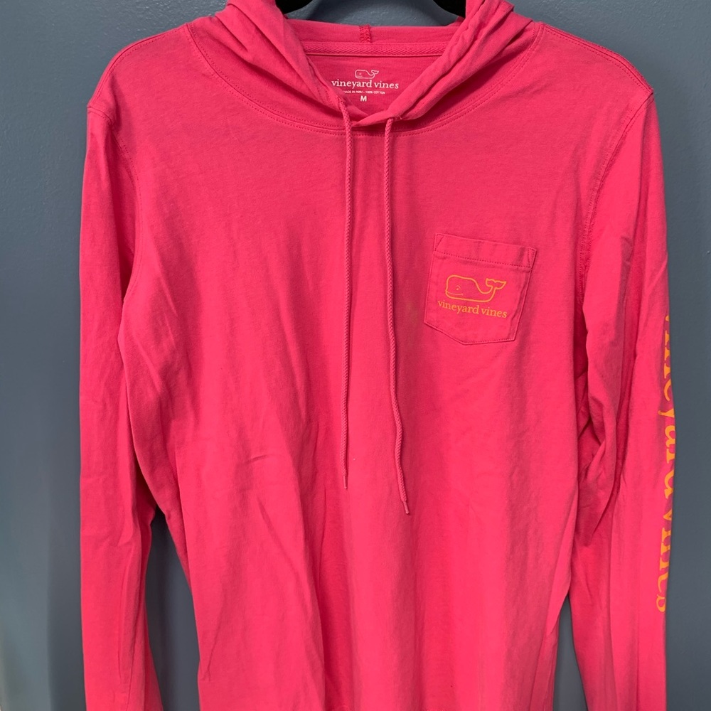 Vineyard Vines Pink Hooded Long Sleeve Size M